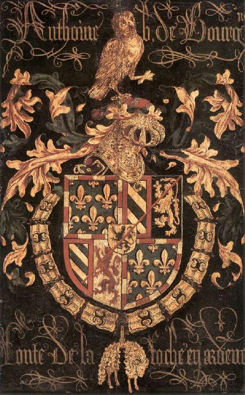 COUSTENS, Pieter Coat-of-Arms of Anthony of Burgundy df Norge oil painting art